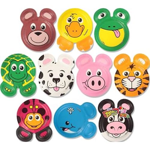 Hefty Zoo Pals Kids Paper Plates, Party Edition, 7.75 inches, 20ct
