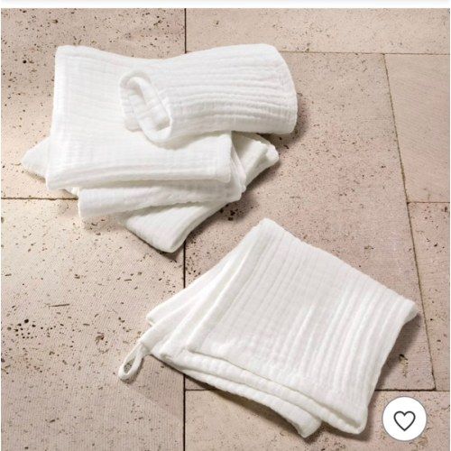 5pk Organic Gauze Washcloth Set