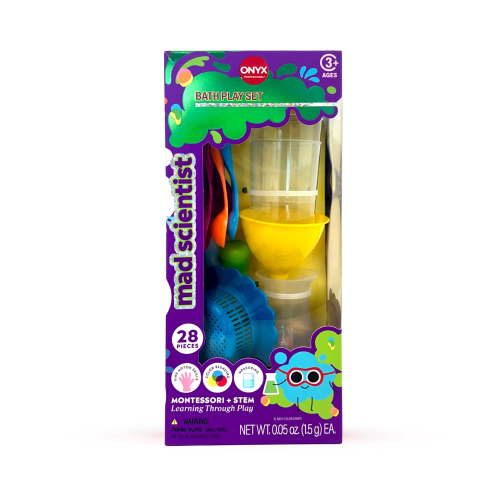 ONYX Professional Mad Scientist Bath Play Set, 28 Piece STEM Toy