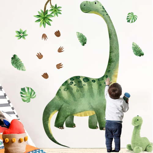 Large Dinosaur Wall Decals for Boys Room, DILIBRA Removable Kids Dinosaur Wall Decor, Peel & Stick Dino Wall Stickers for Nursery Bedroom