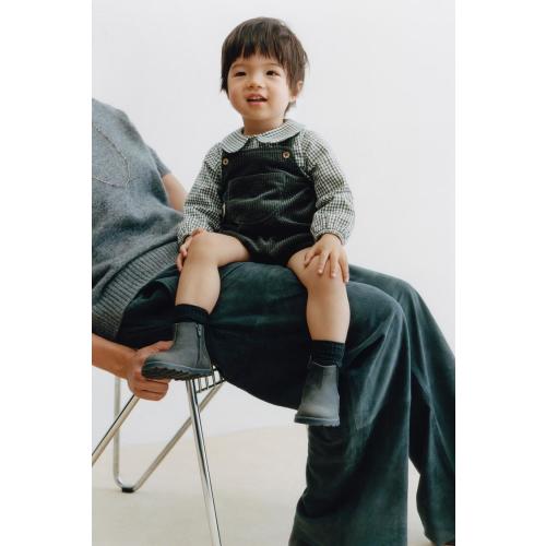 CORDUROY ROMPER - Bottle green | ZARA United States