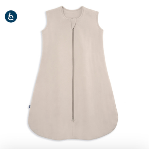 HALO - Medium 1.5 TOG supersoft bamboo wearable blanket, double zipper sleeping bag with weighted feel - oat