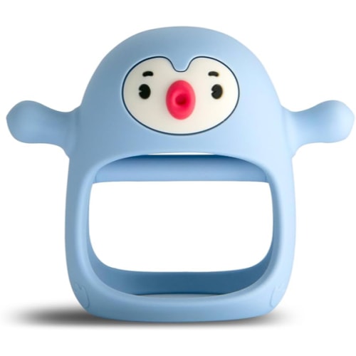 Penguin Buddy Teething Mitten | BPA-Free Food-Grade Silicone Teether for Pain Relief & Oral Development