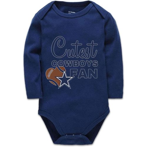 Cutest Cowboys Fan Infant Bodysuit Football Jumpsuit Rompers