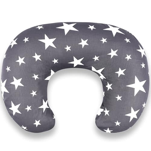Nursing Pillow, Breastfeeding & Bottle Feeding Pillow – Standard Size, Breathable with Washable Cover, Hypoallergenic, Tummy Time & Sitting Support (0-12 Months)