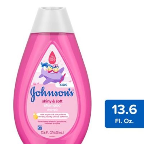 Johnson's Kids' Shiny & Soft Shampoo with Argan Oil & Silk Proteins, for Toddlers' Hair - 13.6 fl oz