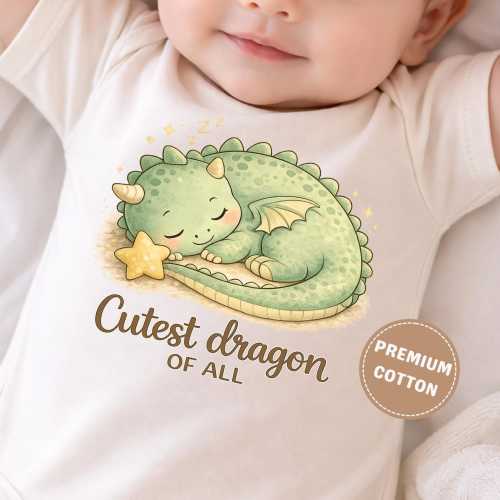 Cutest Dragon Of All Baby Onesie® | Cute Dragon Baby Bodysuit | Fantasy Baby Shower Gift