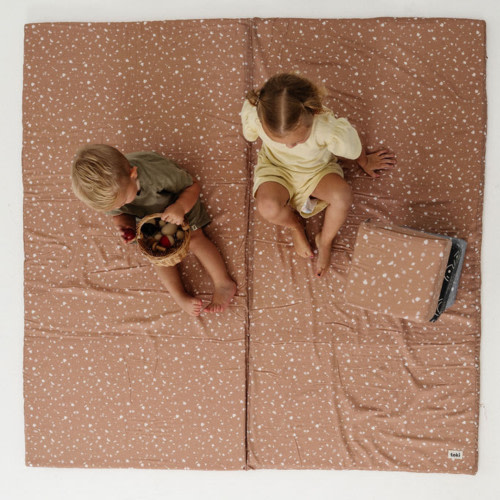 Toki Kids Standard Organic Cotton Play Mat - Terrazzo Clay