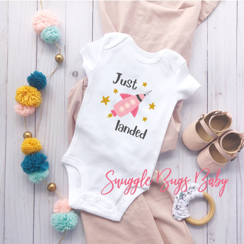 Just Landed Baby Bodysuit: Spaceship Astronaut Outfit