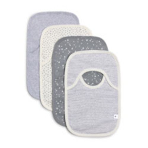 Small Story Organic Lap Bib (4 Pack) - Grey