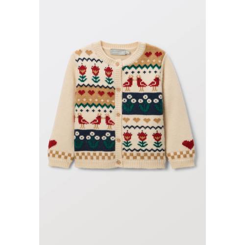 Cardigan tricot en jacquard imprimé