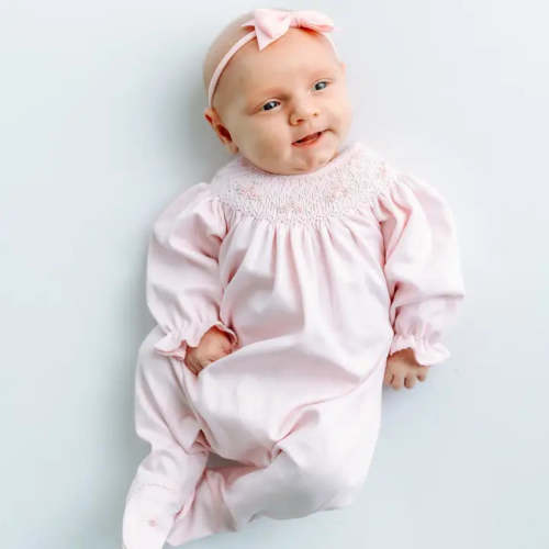 Willow's Classics Pink Bishop Footie – Little Stitches & Co.
