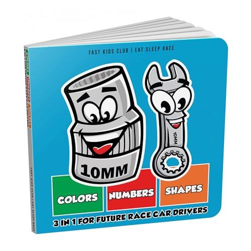 3 in 1 For Future Race Car Drivers Colors Number Shapes Book (Baby Book, Children's Book, Toddler Book, Kids Book)