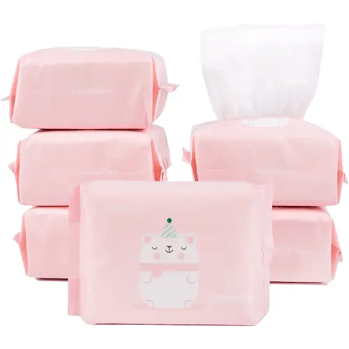 Baby Dry Wipe,100% Cotton,dry wipe cotton tissues,baby sensitive skin,taking care of baby skin,7.9 x 4.7 in 6-Pack (600 Count)