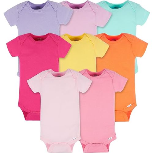 Onesies Brand baby-girls 8-pack Short Sleeve Mix & Match Bodysuits