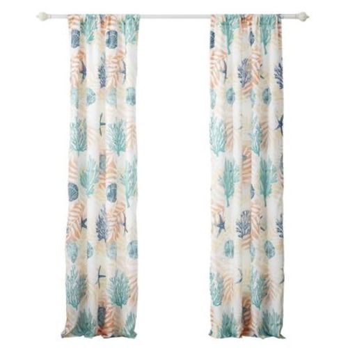 Montego Window Panel Blackout Curtain Pair 42" x 84" Aqua by Greenland Home Fashions