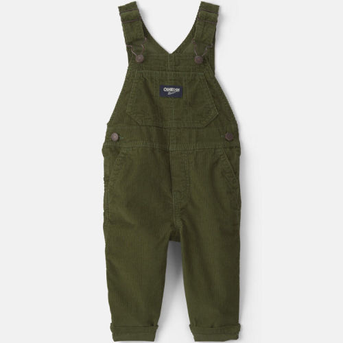 Baby Corduroy Overalls - Olive Green | Carter’s Oshkosh Canada
