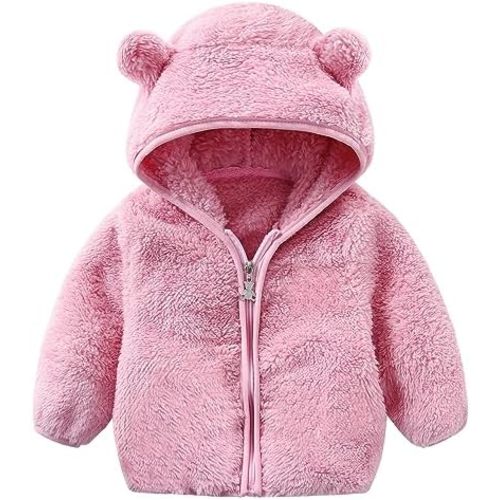 Baby Girls Winter Fleece Jackets For Toddler Boys Coats With Hood