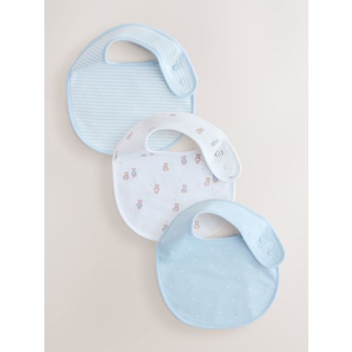 Blue Baby Bibs 3 Pack