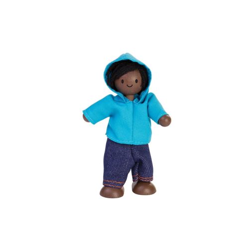 Boy Dollhouse Figure - Dark Skin Tone – PlanToys USA