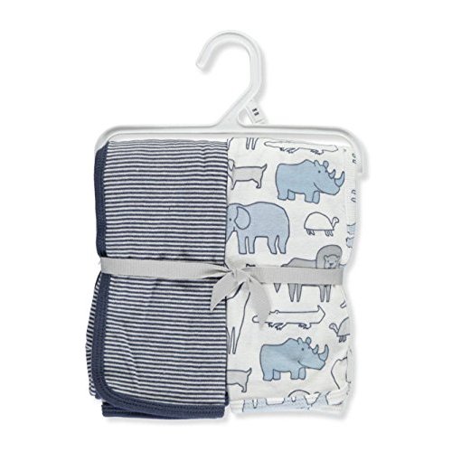 Carter's Baby 2-Pack Swaddle Blankets, Safari, One Size