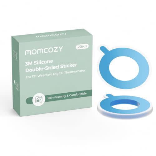 Momcozy Replacement Stickers for Momcozy Wearable Digital Thermometer,20 Count,Single-Use,Skin-Friendly