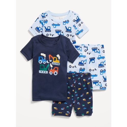 Snug-Fit Graphic Pajama 4-Piece Set for Toddler & Baby