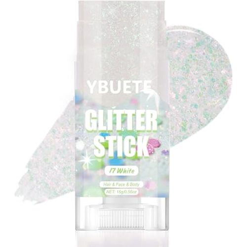 YBUETE White Face and Body Glitter Stick for Fairy Sparkling Makeup