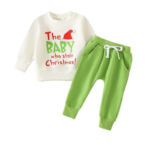 Gerichy Toddler Kids Baby Boy Fall Outfits 1T 2T 3T Letter Print Long Sleeve Tops Pants Winter Clothes Sets