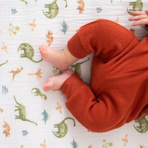 essentials cotton muslin crib sheet