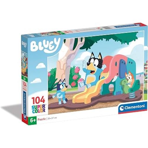 Clementoni - 27171 - Supercolor Puzzle Bluey - 104 Pieces - Jigsaw Puzzle for Kids Age 6 - Made in Italy