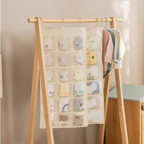 1pc 30-Compartment Hanging Storage Bag For Kids, Double-Sided Wall-Mounted Organizer For Baby Drool Bibs, Underwear, Socks, Jewelry, For Love Valentine | SHEIN USA