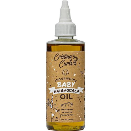 Cristina's Curls Nourishing Baby Hair & Scalp Oil – Lightweight Massage Oil To Loosen Dry Flakes And Seal Softness