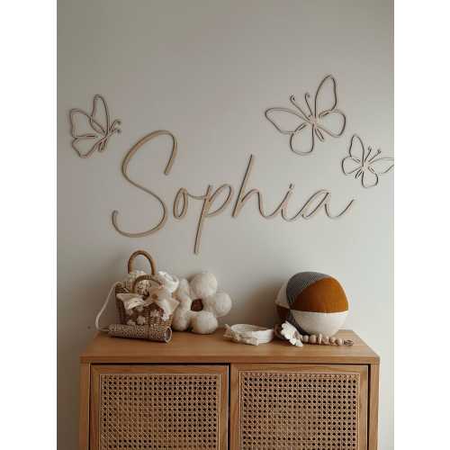 Name sign, wall name sign, butterflies, schmetterling, schmetterling aus holz, kinderzimmer deko, kidsroom design, custom wall sign,babyname