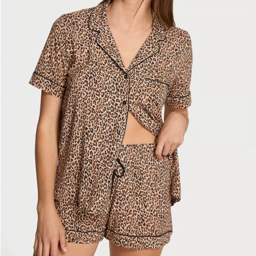 SoSoft™ Modal Short Pajama Set, Marzipan/Vintage Tan New Leopard, size L