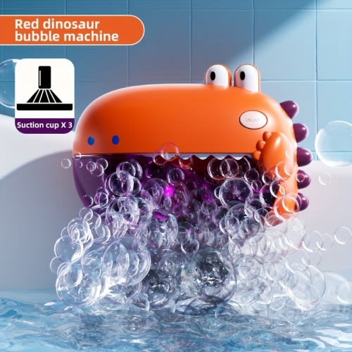 Cartoon Dinosaur Bubble Bath Machine Bath Toy, Fun Electric Bubble Machine Bathroom Toy With Music, Perfect Birthday, Easter, Toy Gift For 3 Years Old Kids, Toddlers, Boys, Girls