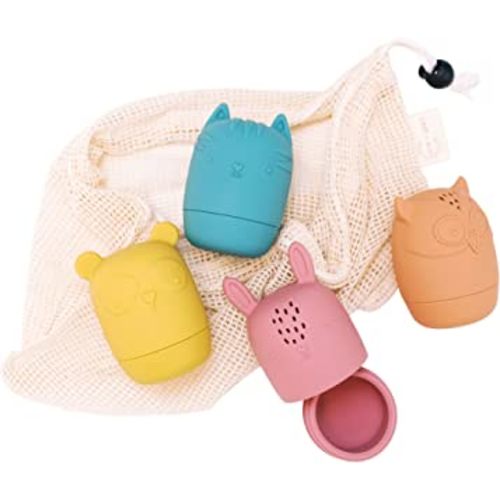 Grey+Sun | Mold Free Silicone Bath Toys, Toddler Water Toy, Bathtub Toys 1-3, Infant Bath Toy, Baby Bath Toys, Non-Toxic Silicone Toys, Float Water Toy