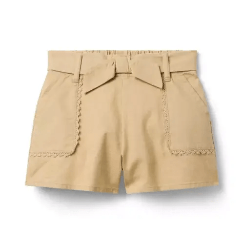 Girl Wheat Field The Bow Lace Trim Short by Janie and Jack