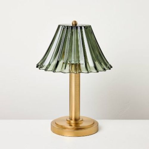 Glass Shade Table Lamp Green - Hearth & Hand™ with Magnolia