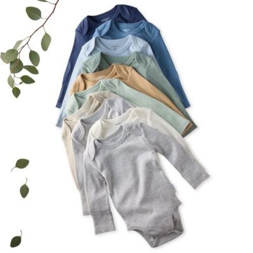 Butterblu BLAKE 10-Pack Long Sleeve Bodysuit Seafoam Terra Rainbow Newborn