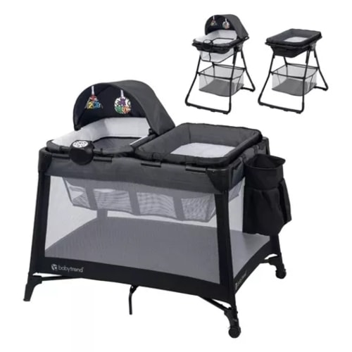 Baby Trend Willow Nursery Center Deluxe Playard with Bassinet Stand/Changing Stand