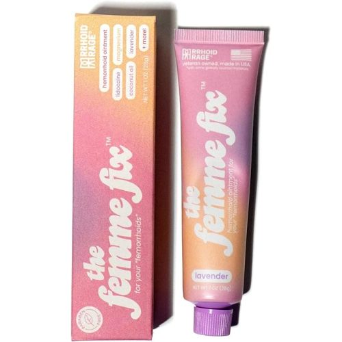 The Femme Fix Soothing Hemorrhoid Cream for Women-with Lidocaine, Magnesium, Coconut Oil, and Real Lavender-Postpartum Relief and Discreet Comfort, Child Safety Cap -1 oz.