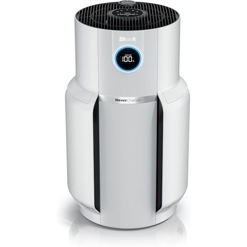 Purificateur d'air Shark pour la maison avec filtre à air HEPA NeverChange, 127,8 m² pour une puissante purification multi-pièces, filtre de 5 ans, filtre la fumée, capture 99,98 % des particules et