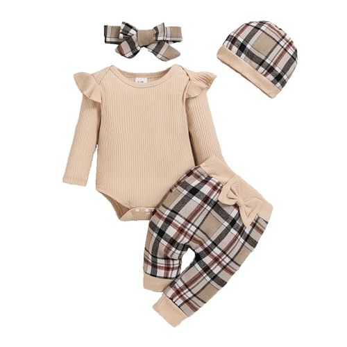 Doresbebe Baby Girl Clothes Newborn Infant Outfits Cute Summer Clothes Spring Romper Set+Hat+Headband