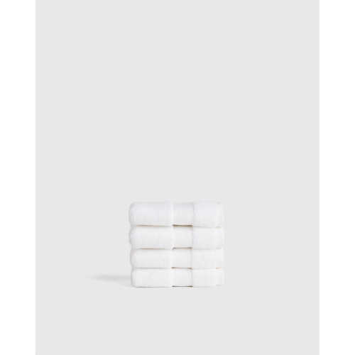 Turkish Ultra Luxe Plush Washcloth (Set of 4) in White