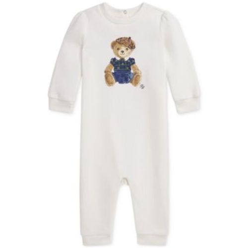 Baby Girls Polo Bear Fleece Coverall