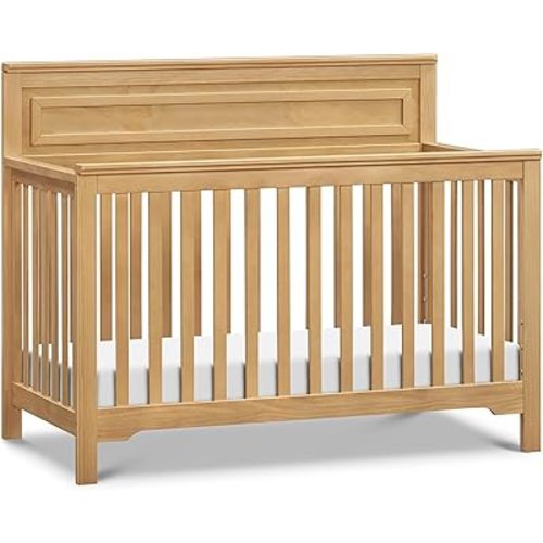 Davinci Autumn 4-in-1 Baby Crib Convertible to Toddler Bed, Daybed, Full-Size Bed - Easy Assembly - GREENGUARD Certified - 4 Adjustable Mattress Heights - Conversion Kit Sold Separately, Honey