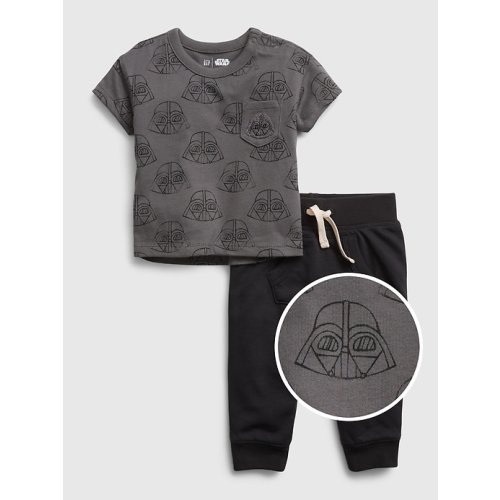 babyGap | Star Wars™ 2-Piece Outfit Set in moonless night black, size: 3-6 M