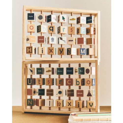 CHILDREN’S WOODEN ALPHABET TOY - BASKETS AND STORAGE - KIDS AND BABY | Zara Home United States of America