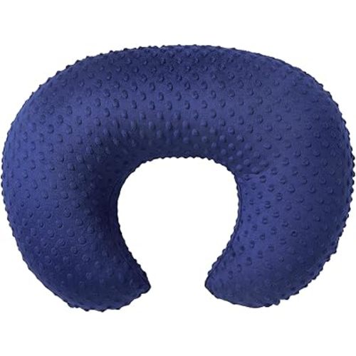 Nursing Pillow for Breastfeeding and Bottle Feeding More Support for Mom and Baby,Soft Newborn Nursing Baby Pillow， Machine Washable (Dark Blue)